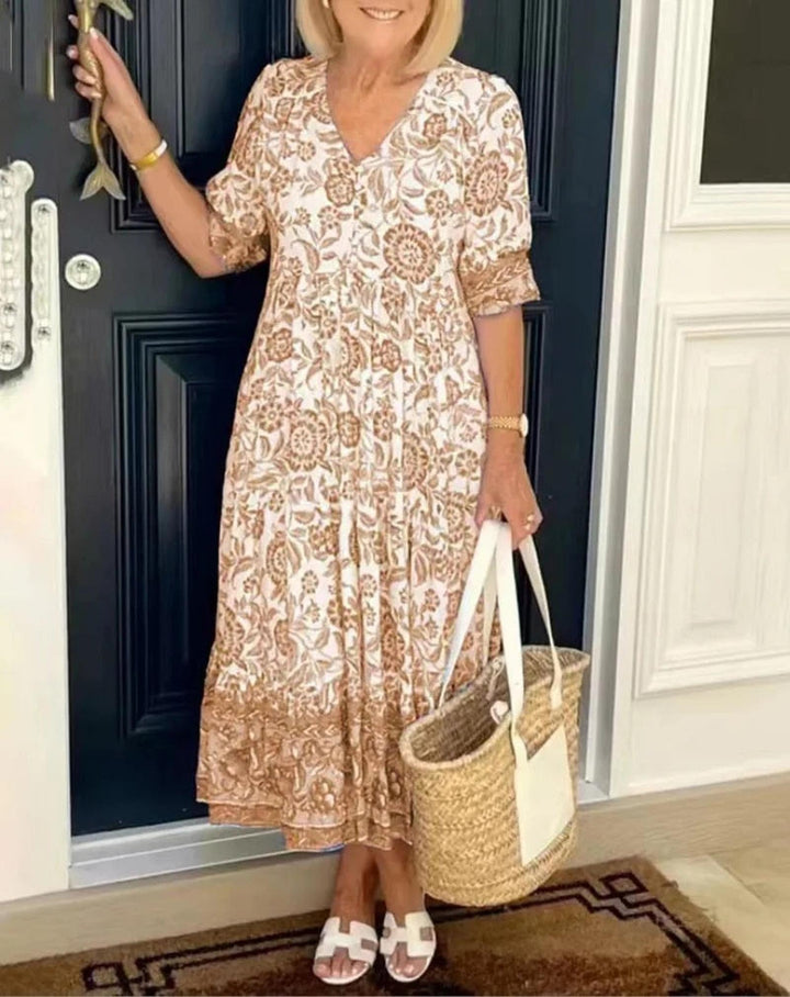 Claire | Women's Floral Midi Summer Dress
