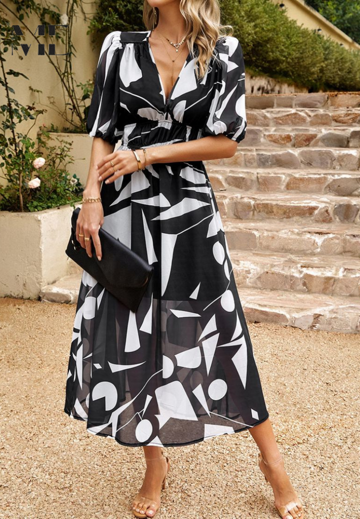 Claire | Women’s Summer Midi Floral Flowing Dress