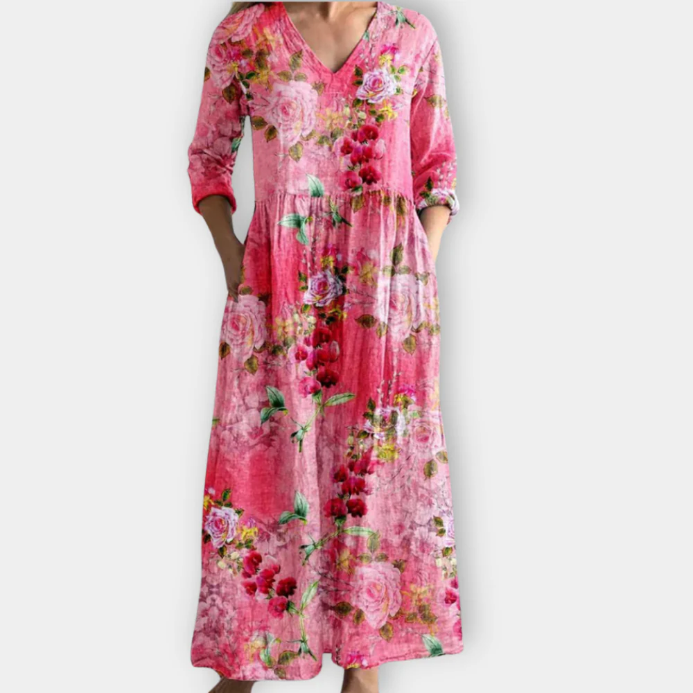 Clara | Women's Floral Long Sleeve Maxi Dress