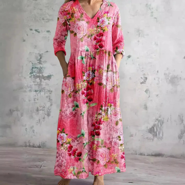 Clara | Women's Floral Long Sleeve Maxi Dress