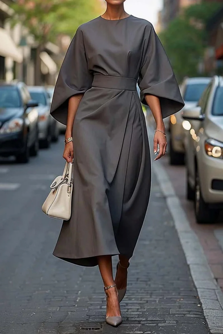 Clara | Women's Summer Batwing Sleeve Midi Wrap Dress