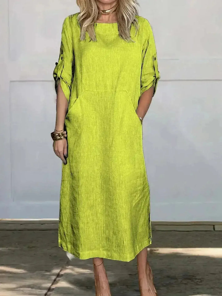 Daisy | Women's A-Line Loose Fit Draped Dress Evening