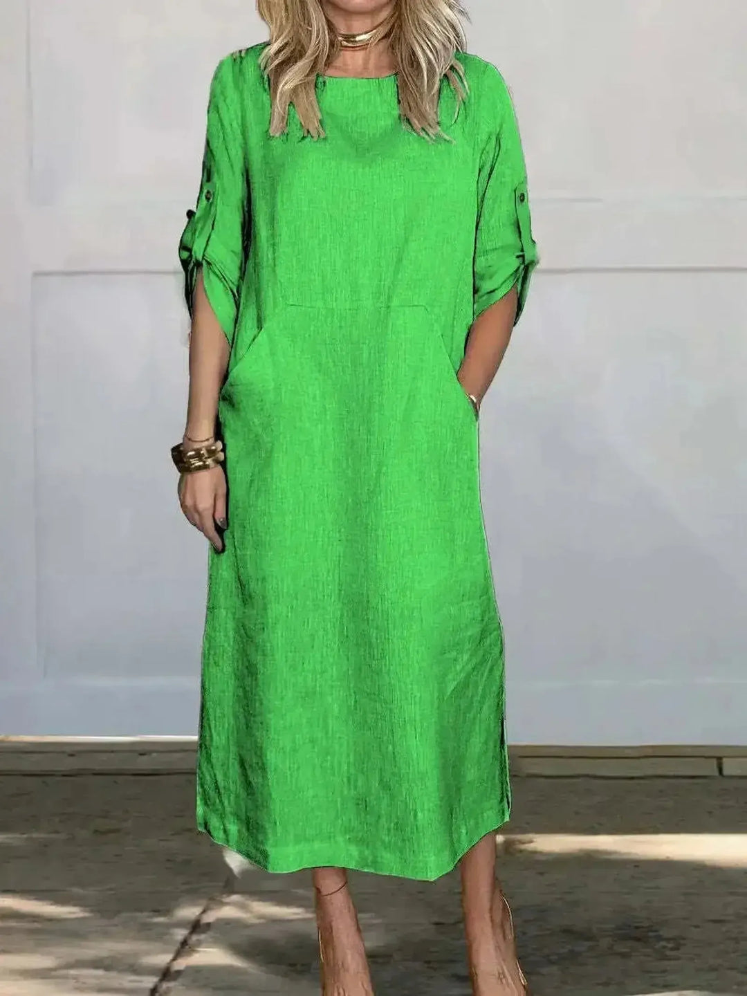 Daisy | Women's A-Line Loose Fit Draped Dress Evening