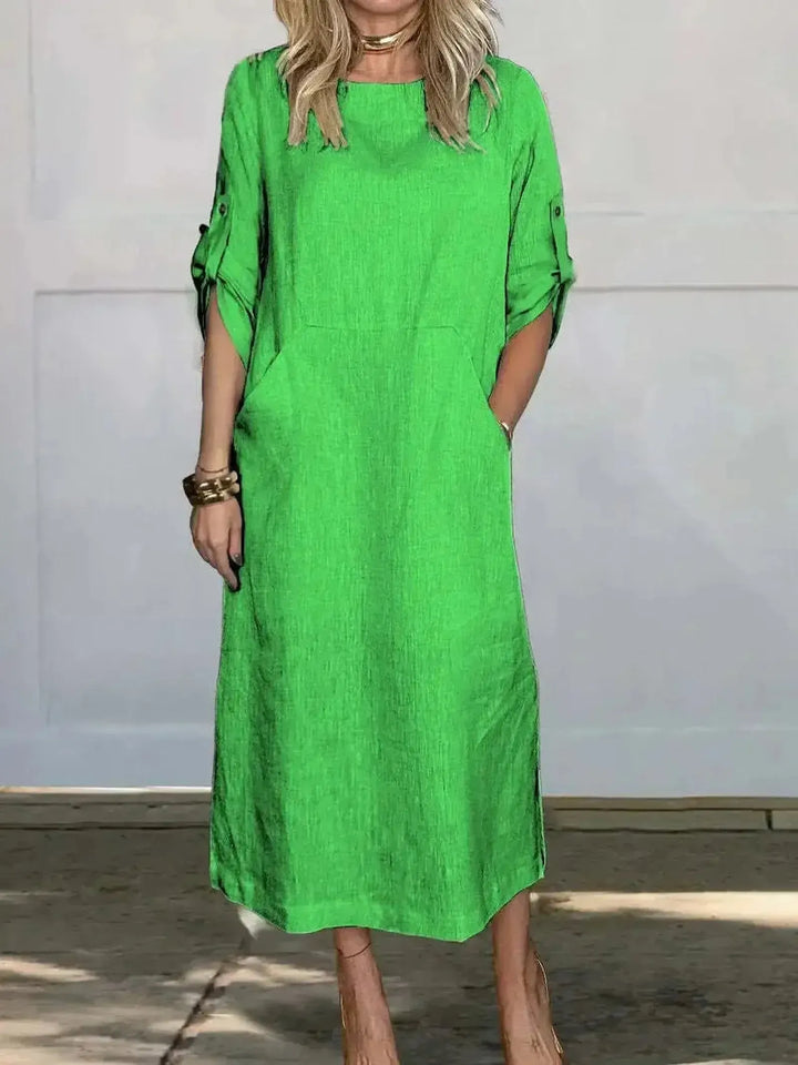 Daisy | Women's A-Line Loose Fit Draped Dress Evening