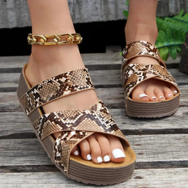 Daisy | Women's Cross Strap Platform Casual Summer Sandals