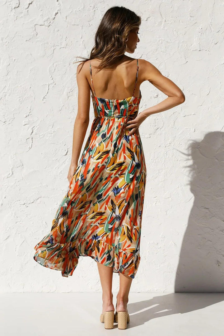 Dana | Women's Summer Midi Printed Flowing Dress