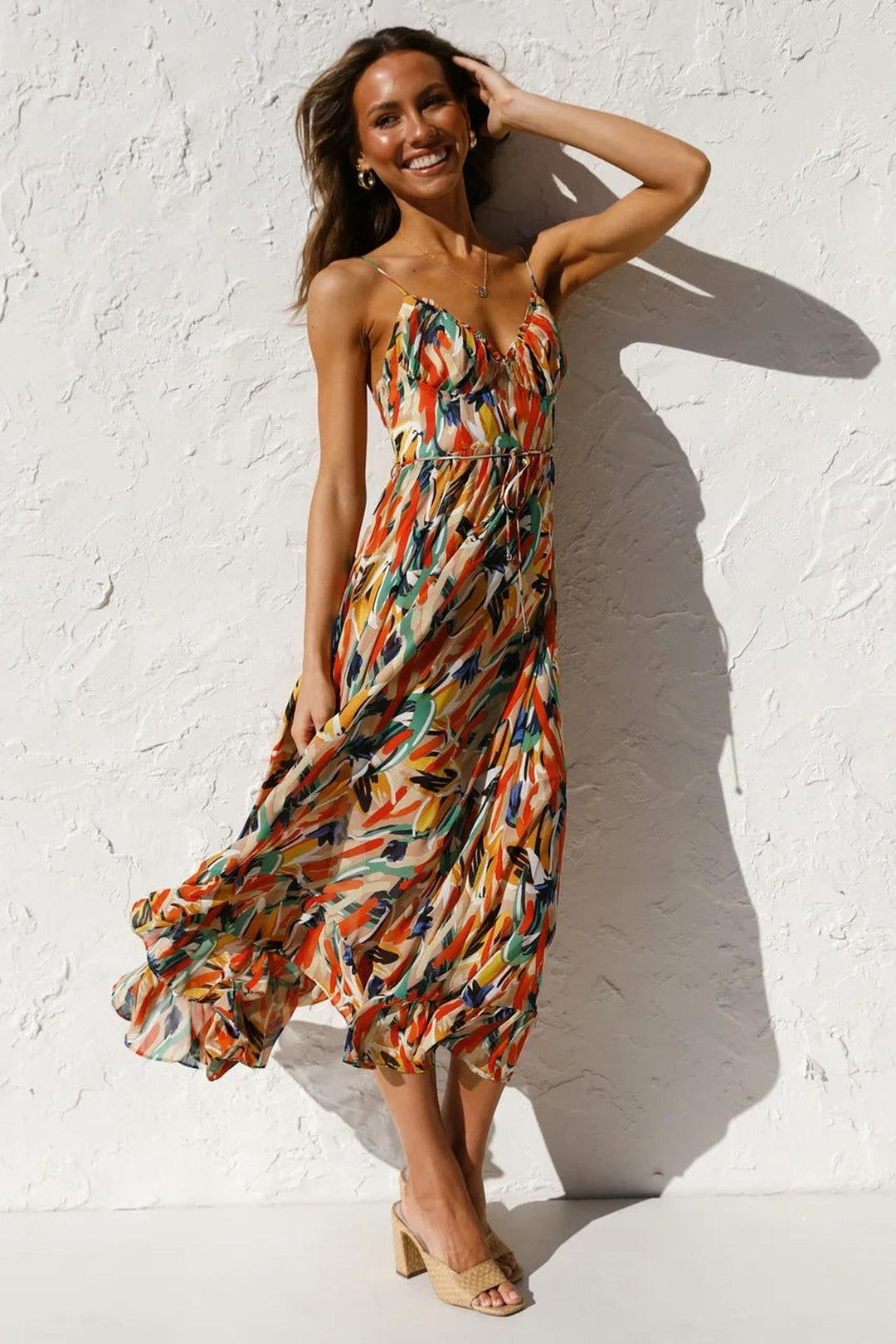 Dana | Women's Summer Midi Printed Flowing Dress