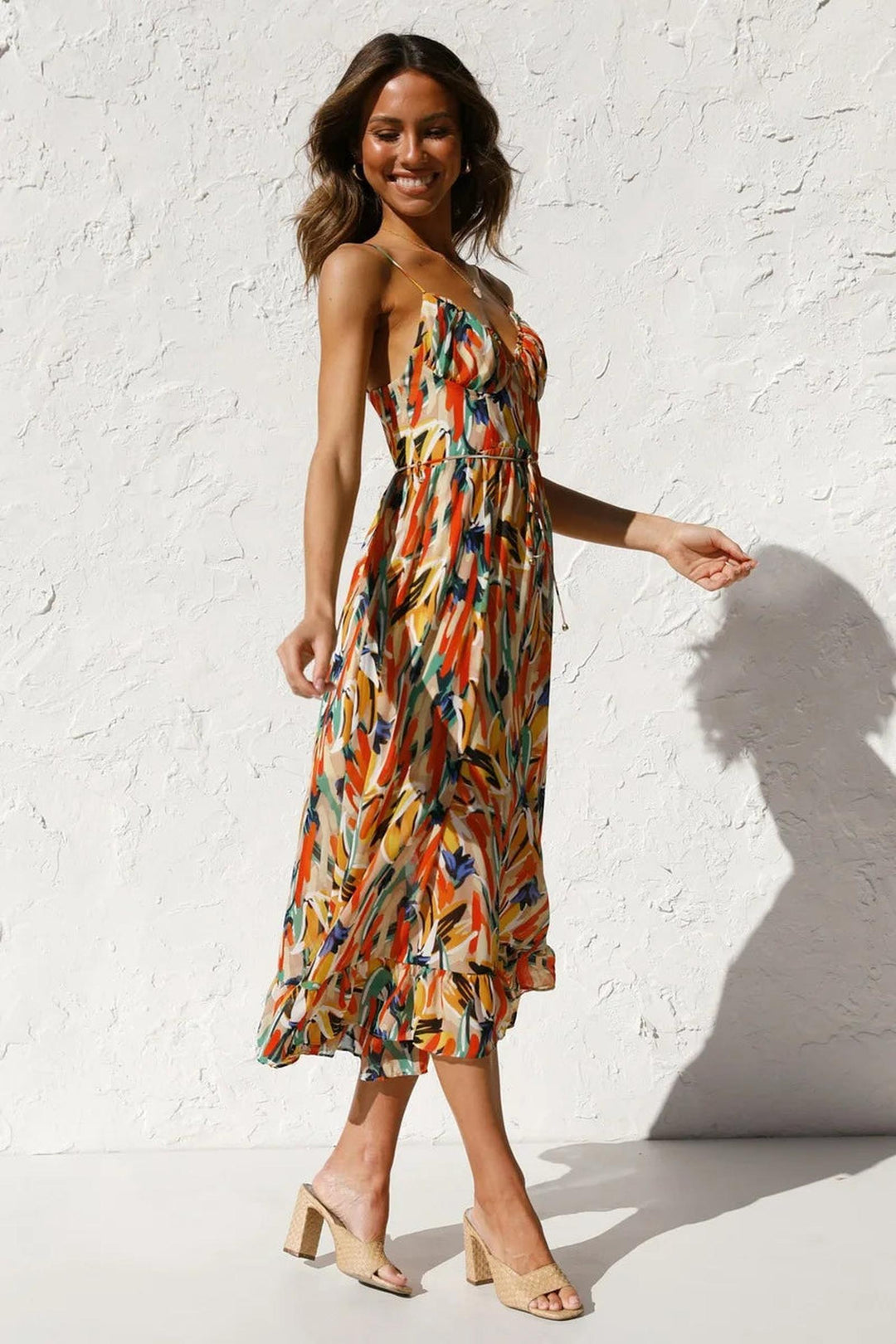 Dana | Women's Summer Midi Printed Flowing Dress