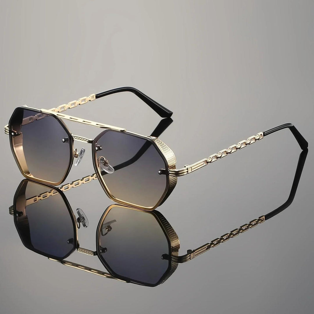 Daniel | Sunglasses Gradient Gold Chain Aviator UV400 Protection