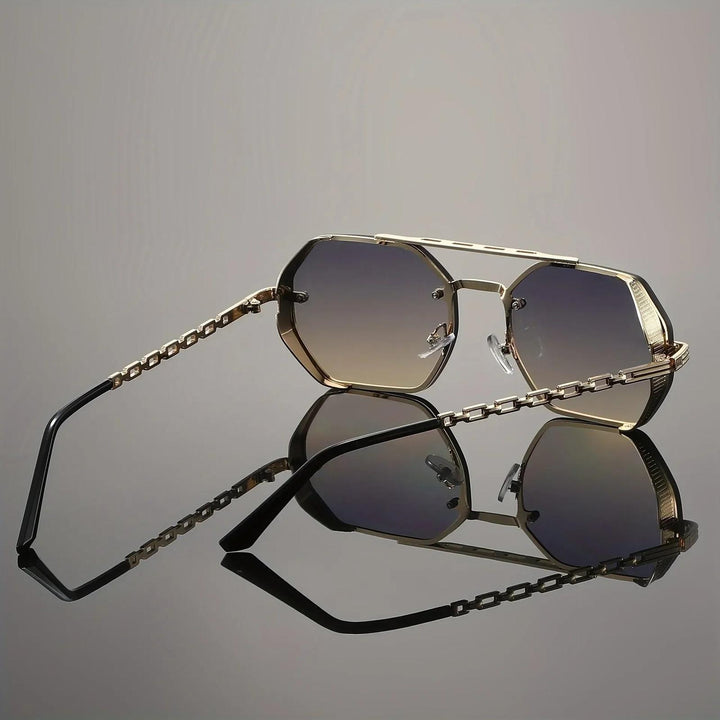 Daniel | Sunglasses Gradient Gold Chain Aviator UV400 Protection