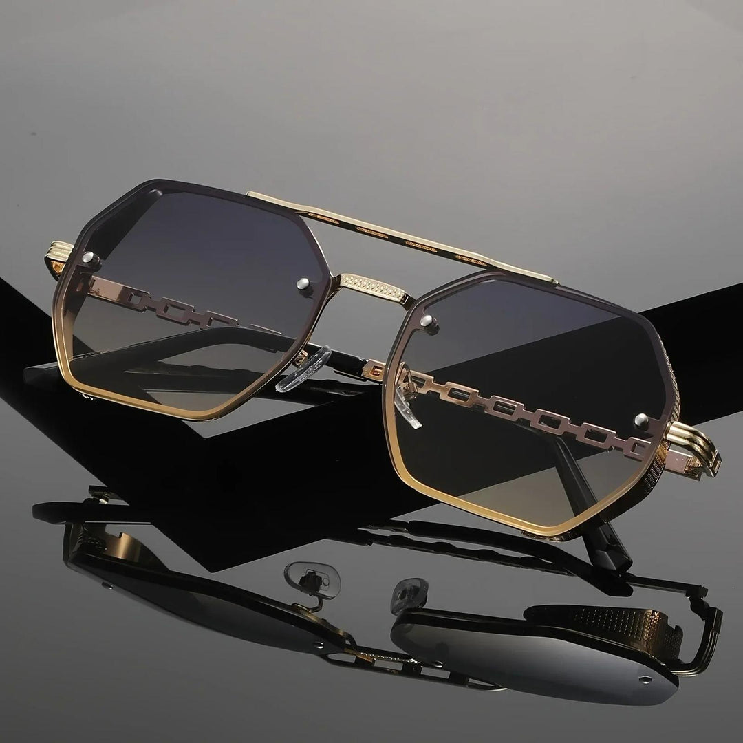 Daniel | Sunglasses Gradient Gold Chain Aviator UV400 Protection