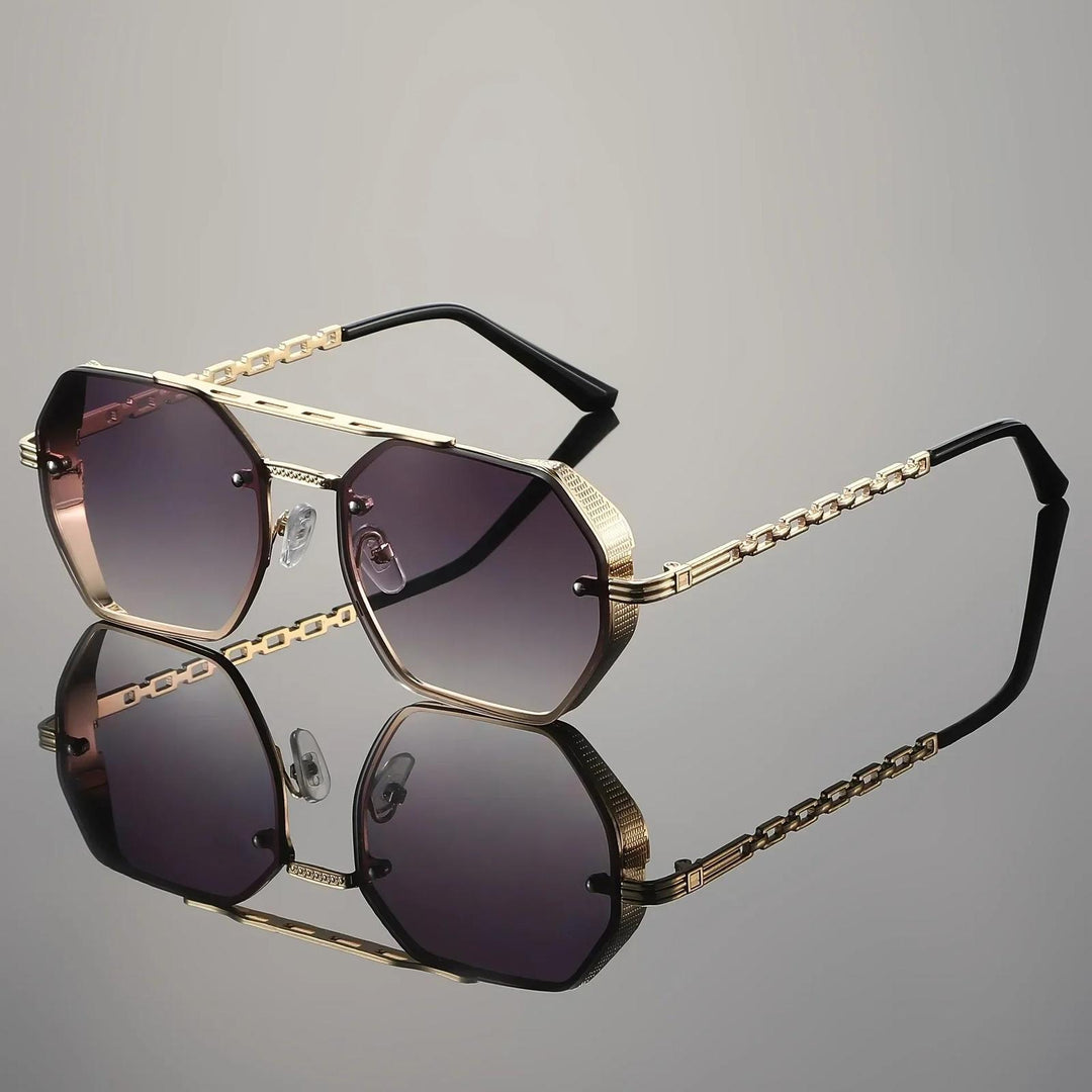 Daniel | Sunglasses Gradient Gold Chain Aviator UV400 Protection