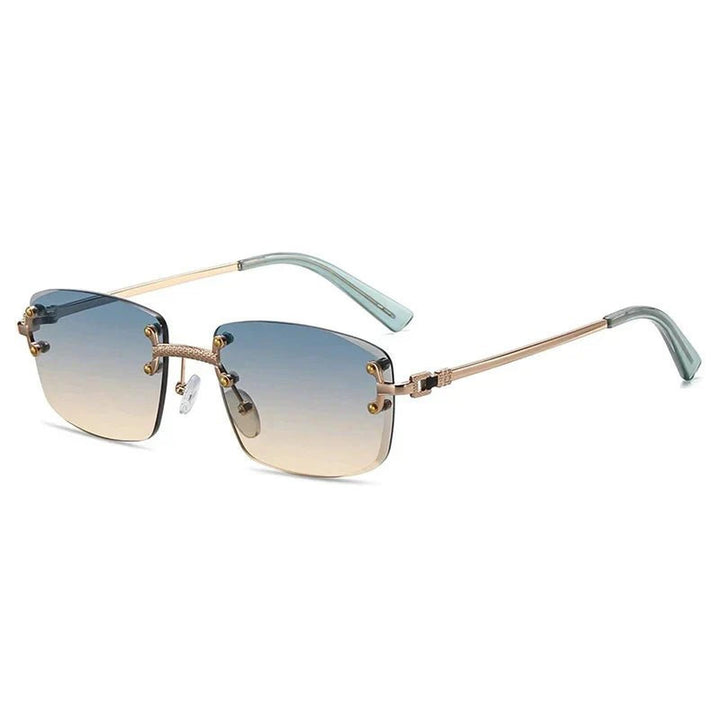 Daniel | Sunglasses Rimless Gradient Lenses Gold Frame UV400