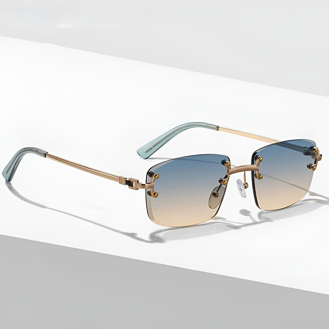 Daniel | Sunglasses Rimless Gradient Lenses Gold Frame UV400