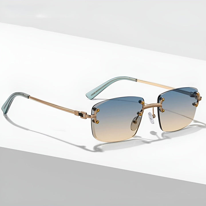 Daniel | Sunglasses Rimless Gradient Lenses Gold Frame UV400
