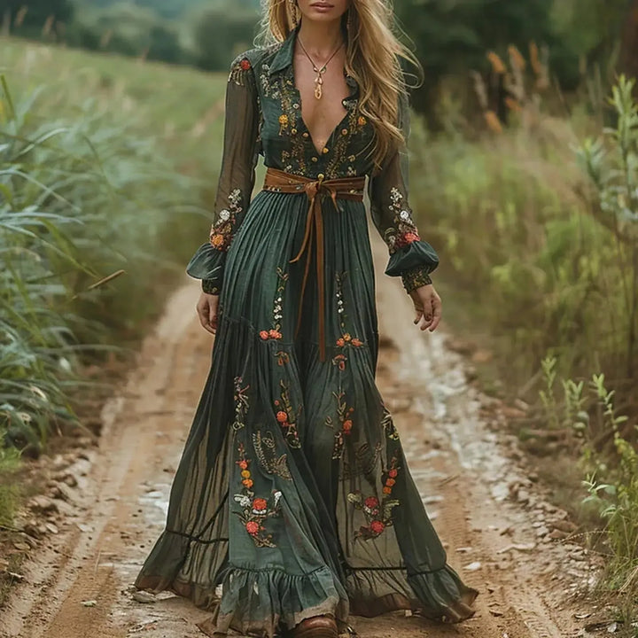 Destiny | Women’s Summer Maxi Embroidered Boho Dress