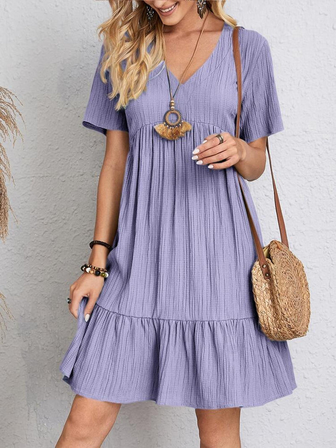 Donna | Women's Short Sleeve Mini Summer Dress