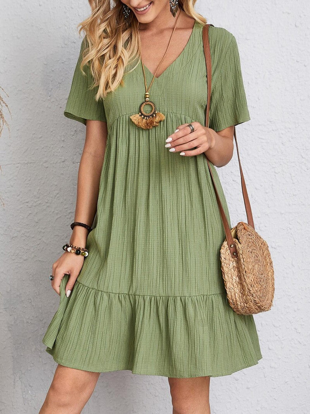 Donna | Women's Short Sleeve Mini Summer Dress
