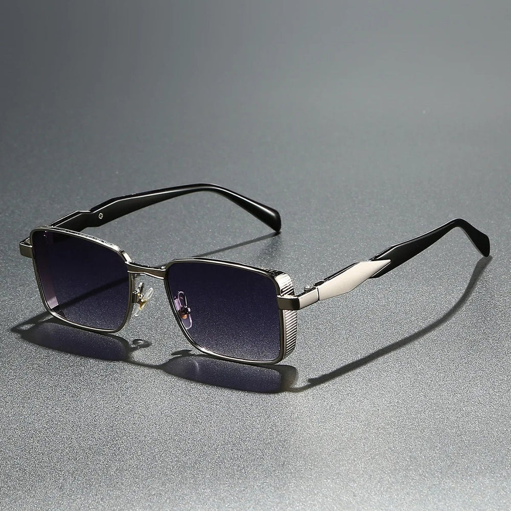 Eleanor | Sunglasses Square Frame Metal Gold Rectangle UV400