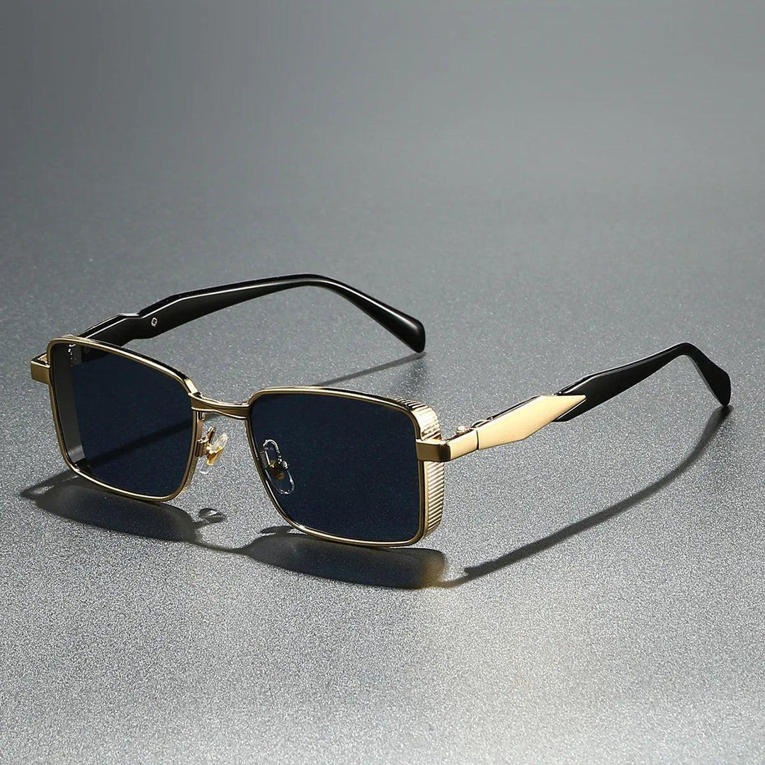 Eleanor | Sunglasses Square Frame Metal Gold Rectangle UV400