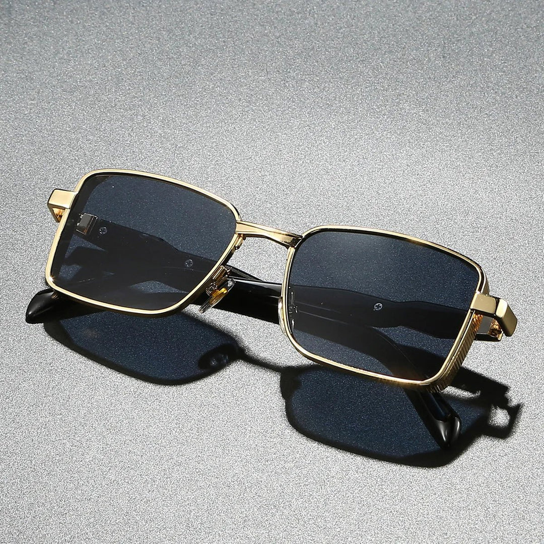 Eleanor | Sunglasses Square Frame Metal Gold Rectangle UV400