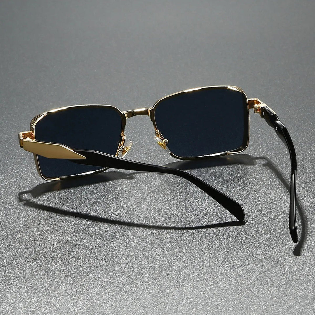 Eleanor | Sunglasses Square Frame Metal Gold Rectangle UV400