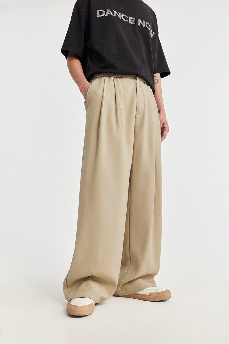 Elijah | Men's Linen Wide Leg Drawstring Pants Pleated Relaxed Fit