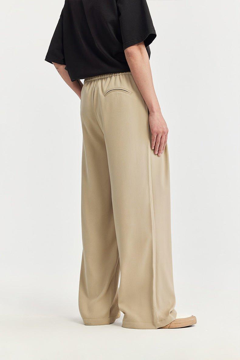Elijah | Men's Linen Wide Leg Drawstring Pants Pleated Relaxed Fit