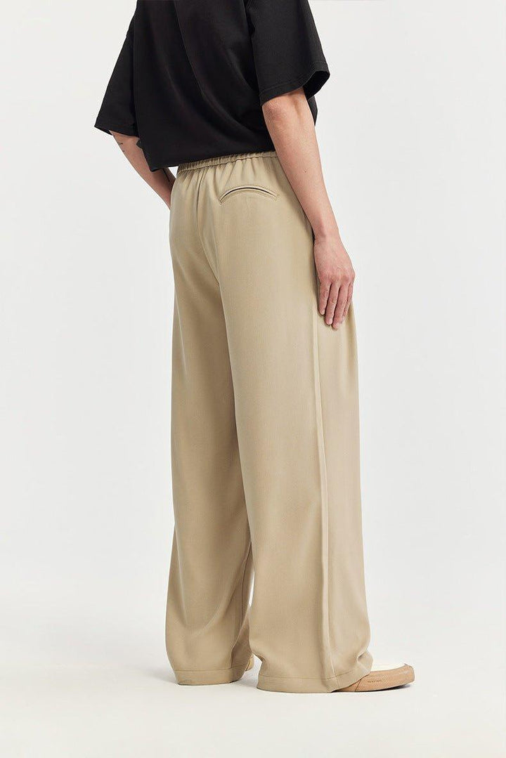 Elijah | Men's Linen Wide Leg Drawstring Pants Pleated Relaxed Fit