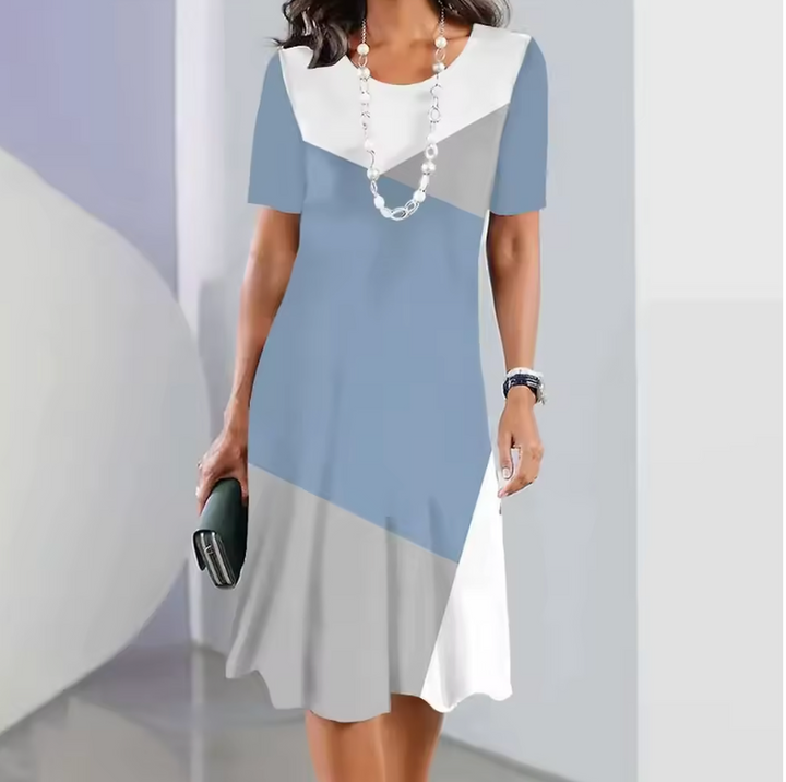 Elizabeth | Women’s Printed Short Sleeve A Line Midi Dress