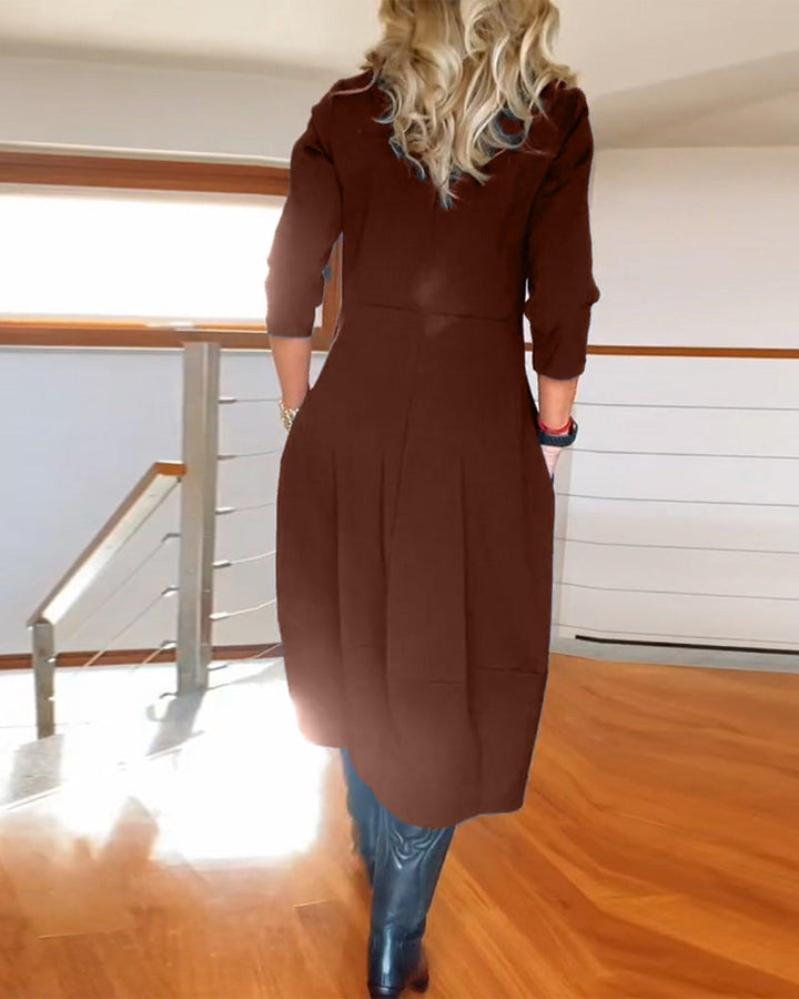 Ella | Women’s Summer Midi Minimal Pocket Dress