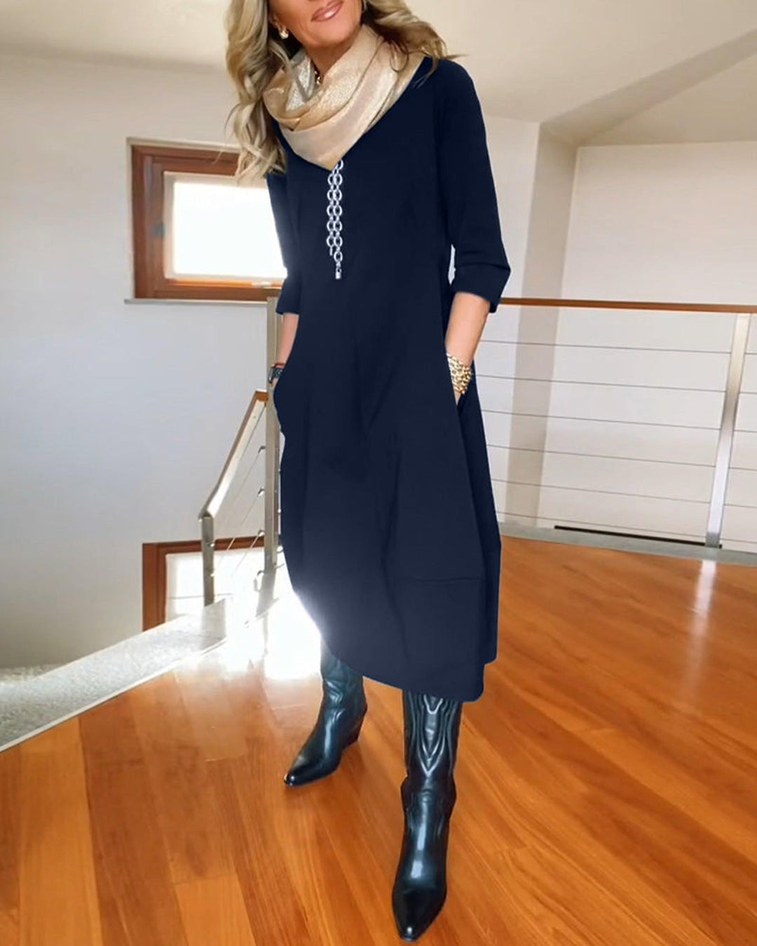 Ella | Women’s Summer Midi Minimal Pocket Dress