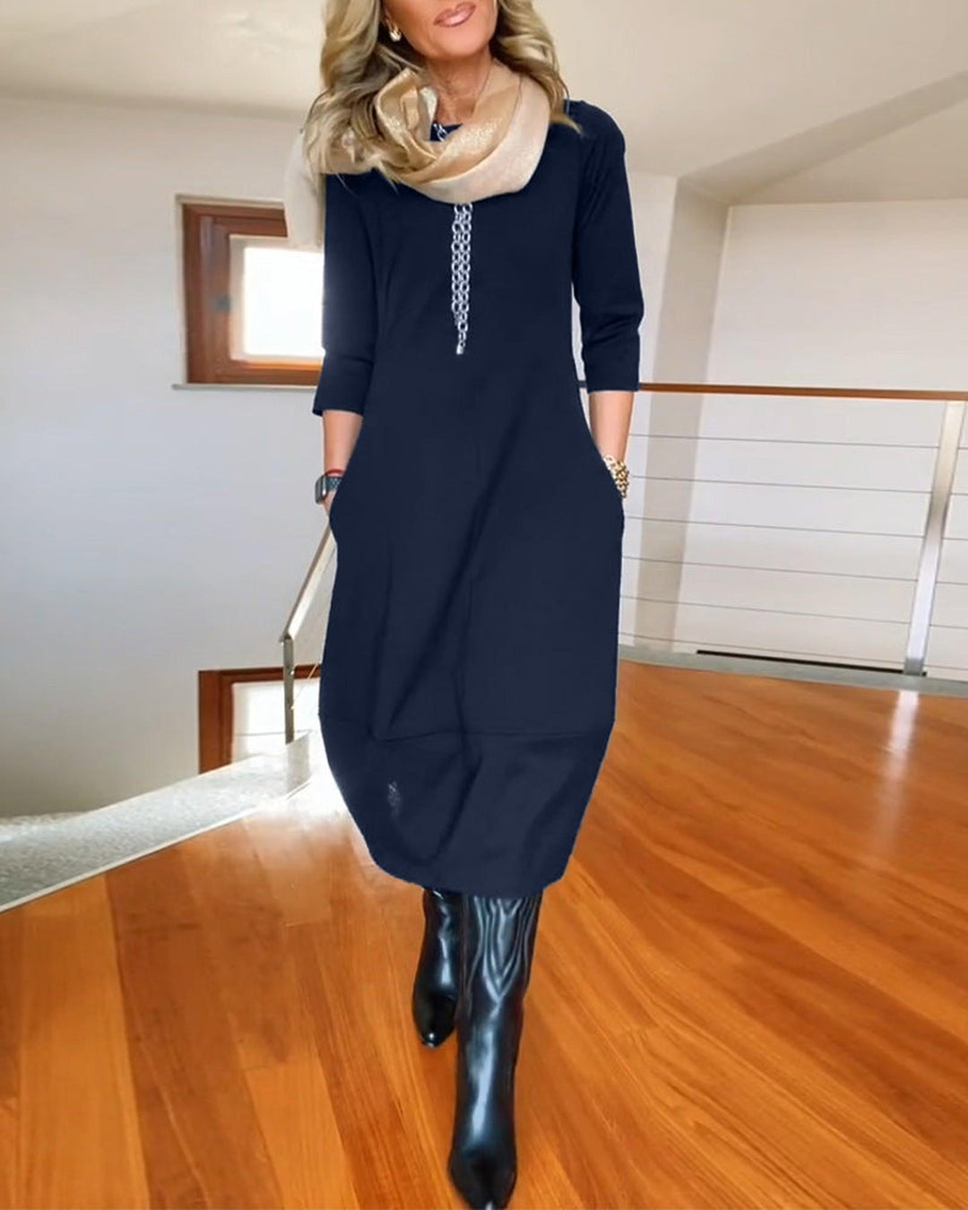 Ella | Women’s Summer Midi Minimal Pocket Dress