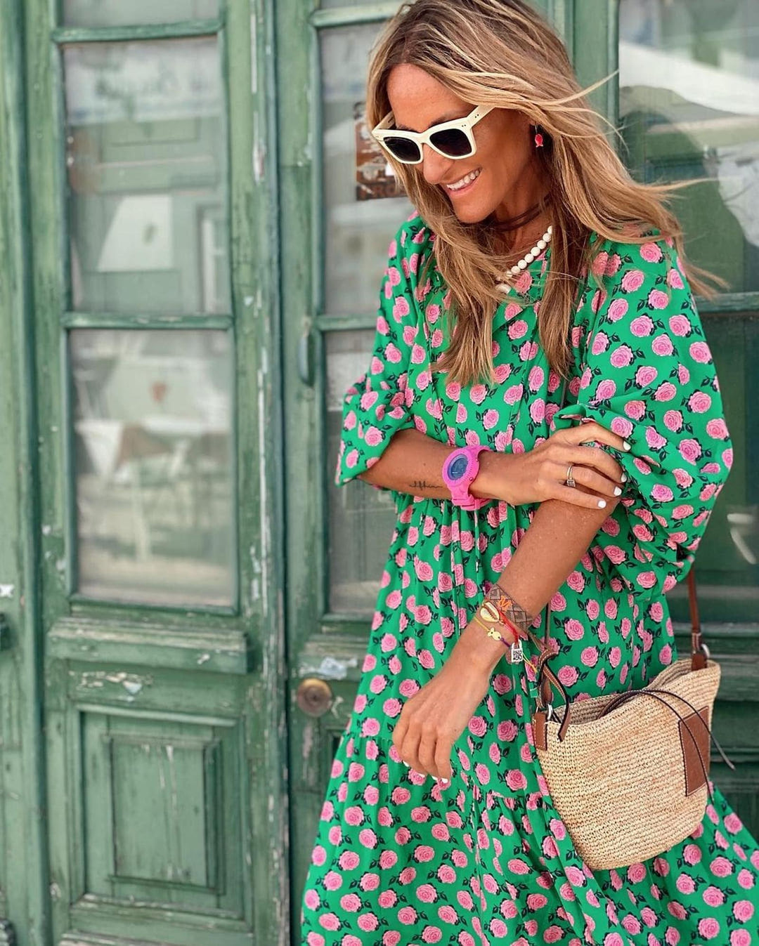 Emma | Women’s Breezy Summer Maxi Geometric Dress