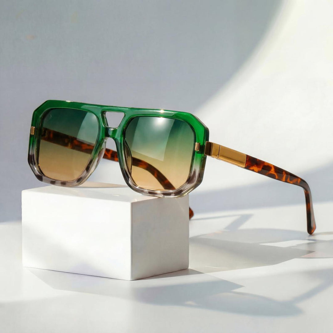 Ethan | Sunglasses Retro Aviator UV400 Protection Gold Accents