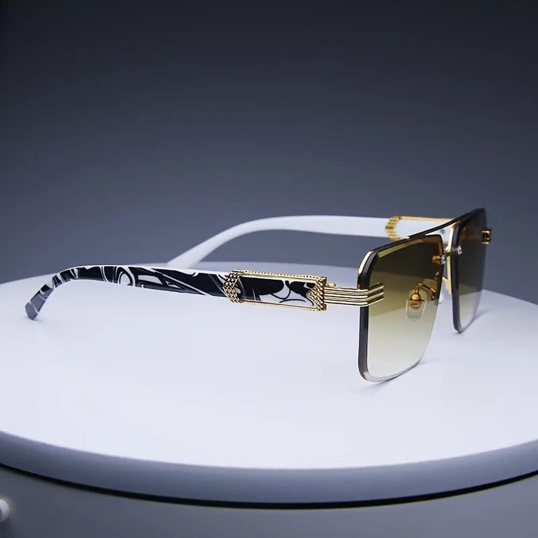 Ethan | Sunglasses Rimless Gradient Men's UV400 Protection Gold