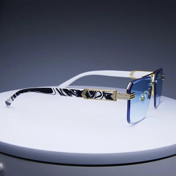 Ethan | Sunglasses Rimless Gradient Men's UV400 Protection Gold
