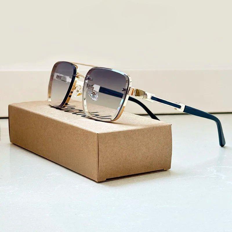 Evelyn | Retro Aviator Sunglasses Gold Frame Gradient Lens UV400