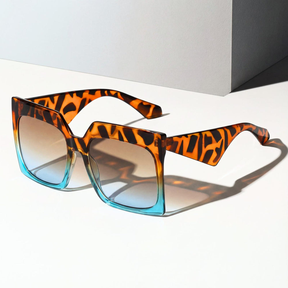 Evelyn | Sunglasses Aviator Frame Panther Pattern UV Protection
