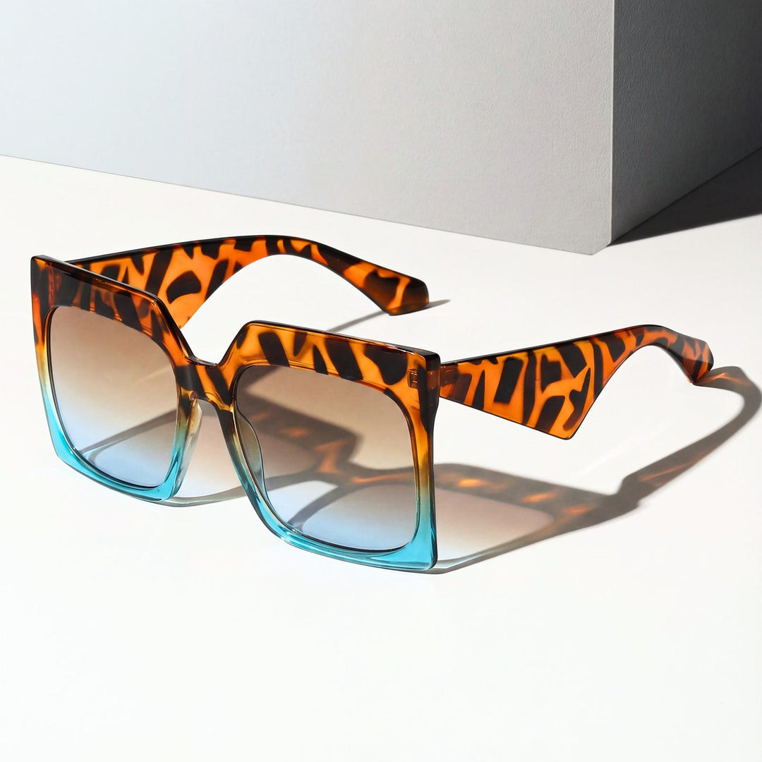 Evelyn | Sunglasses Aviator Frame Panther Pattern UV Protection
