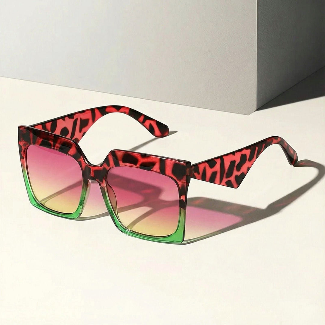 Evelyn | Sunglasses Aviator Frame Panther Pattern UV Protection
