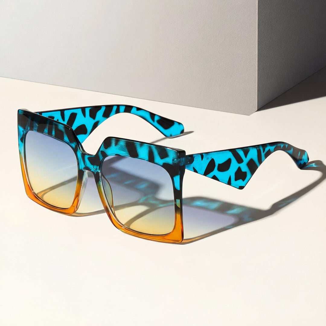 Evelyn | Sunglasses Aviator Frame Panther Pattern UV Protection