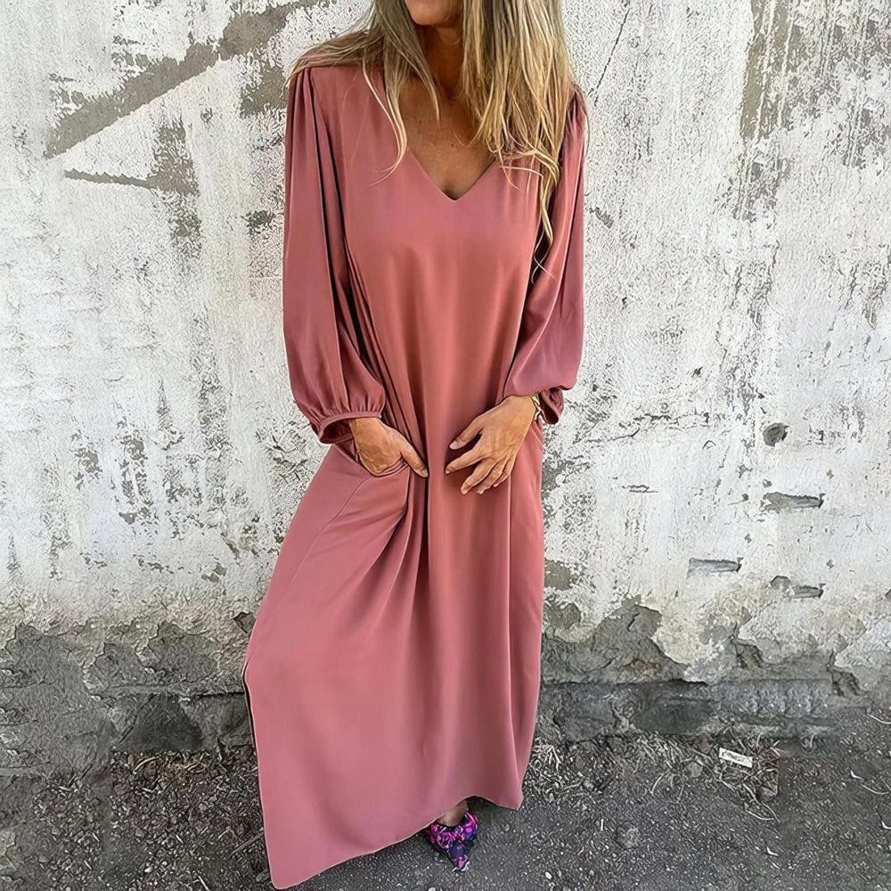 Fiona | Women's Long Sleeve Maxi Summer Dress