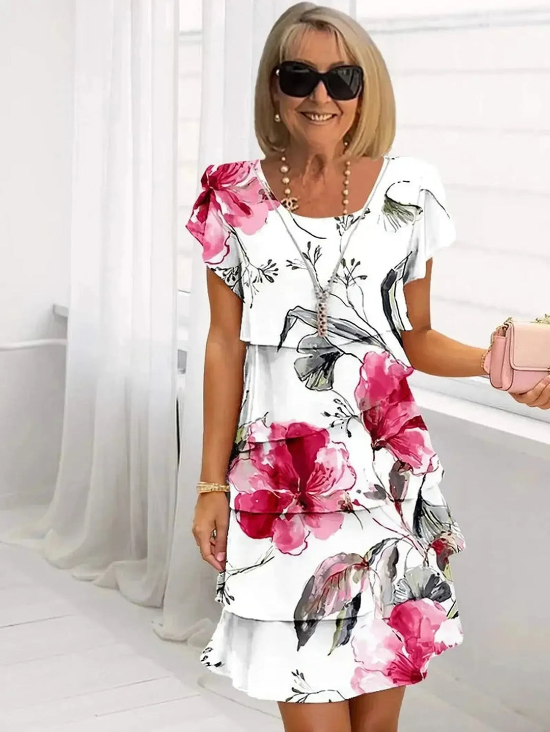 Gabriella | Women’s Floral Summer Midi Dress Elegant Style