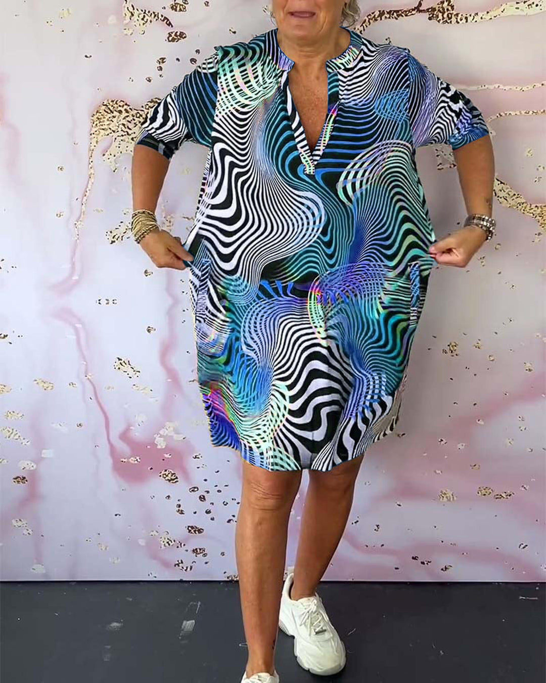 Gabrielle | Women's Printed Mini Summer Dress