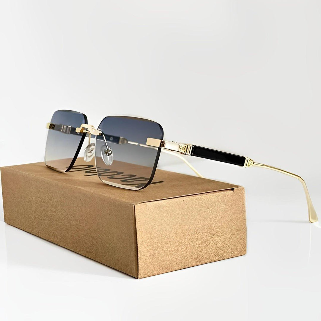 Grace | Sunglasses Retro Gold Titanium Gradient UV400 Protection