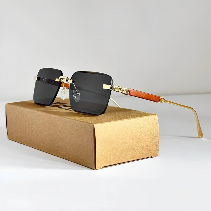 Grace | Sunglasses Retro Gold Titanium Gradient UV400 Protection