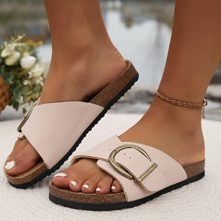 Grace | Women's Buckle Strap Flat Casual Summer Sandals