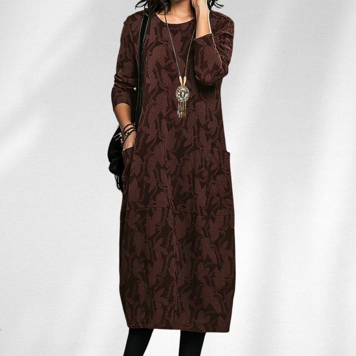 Grace | Women’s Summer Midi Long Sleeve Pocket Dress