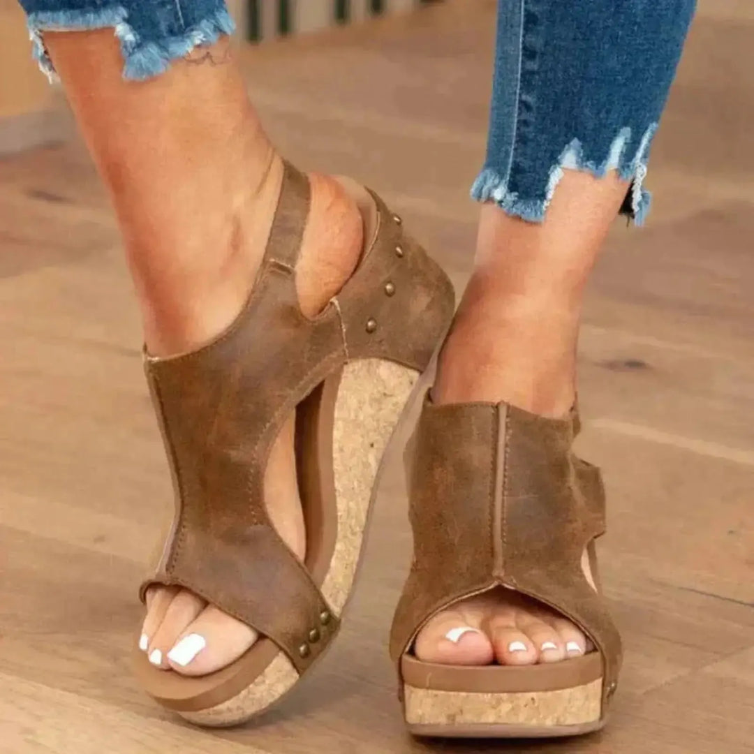 Hailey | Women's Cutout Wedge Platform Casual Summer Sandals